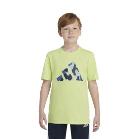 adidas Boys' Shorts Sleeve Camo Logo Tee