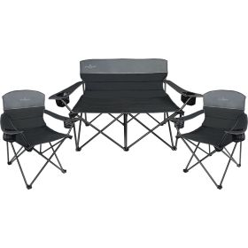 Black Sierra Campfire 3-piece Conversation Set for 4