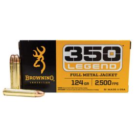 Browning 350 Legend 124 Grain FMJ Ammo