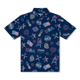 Chubbies Men's  Patriotic Light (Performance Polo )