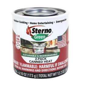 Sterno Canned Heat Outdoor Cooking Fuel 2-Pack