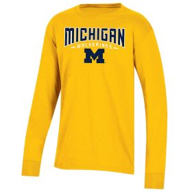Champion Men's Michigan C Bar Script Long Sleeve