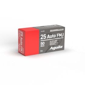 Aguila .25 Auto FMJ 50GR Ammunition - 50 Rounds