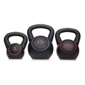 Weider 3pc Kit- 30lb Vinyl Kettlebell Set