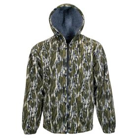 World Famous Men's Camo Full Zip Sherpa Hoody - Mossy Oak Bottomland