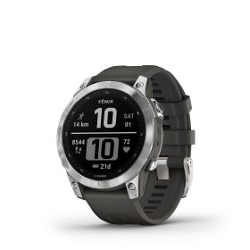Garmin f?nix® 7, Silver with Graphite Band