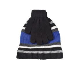 David & Young Boys' Stripe Hat Set