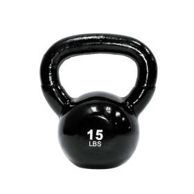 TKO 15lb Vinyl Dipped Kettlebell