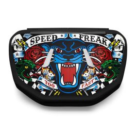 Battle Sports CHROME Back Plate Beware of Dog - Adult