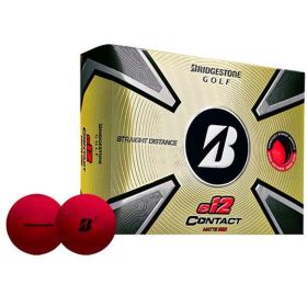 Bridgestone 2023 E12 Contact Matte Red Golf Balls 12 Pack