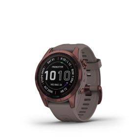 Garmin f?nix® 7S Sapphire Solar, Dark Bronze Titanium with Shale Gray Band
